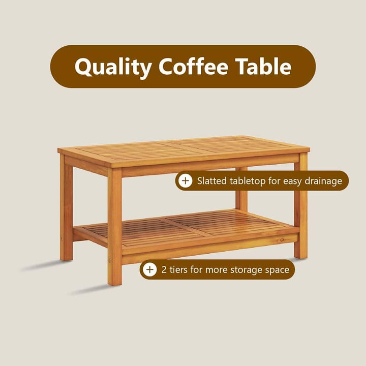 vidaXL Beistelltisch Braun 90 x 50 x 45 cm Massivholz Akazie, Stylische, rustikale Aufbewahrung für