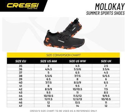 CRESSI Unisex Kinder Molokai Shoes Mehrzweck-Sportschuhe 38 EU Schwarz Orange, 38 EU Schwarz Orange