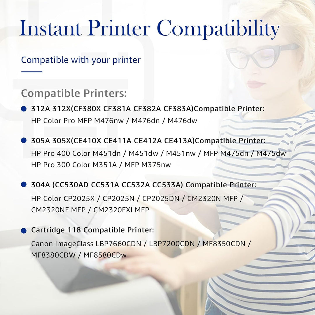 STAROVER Wiederaufbereitet Toner für HP 305X CE410X 305A CE411A für HP Laserjet Pro Color MFP M475dw