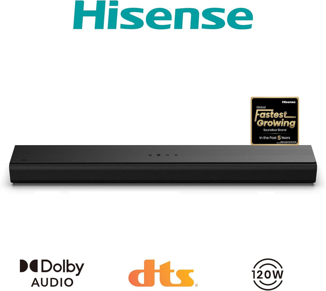 Hisense HS1000, 2.0 Kanal Soundbar, 120W max Audio Power, Dolby Audio, DTS Virtual:X, Voice Enhanced