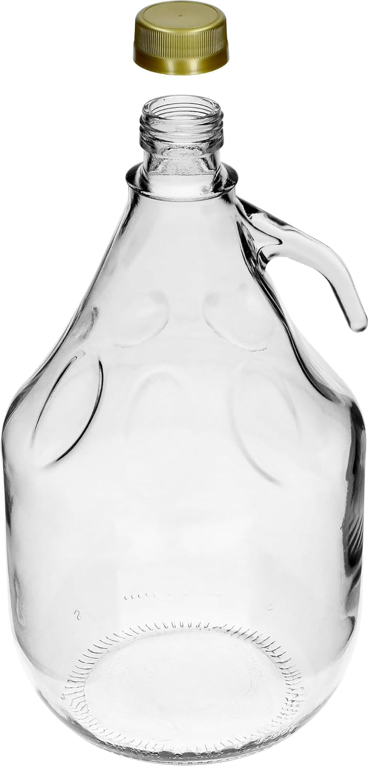 2 STÜCK 5L Gärballon mit SCHRAUBVERSCHLUSS Flasche Glasballon Weinballon Glasflasche