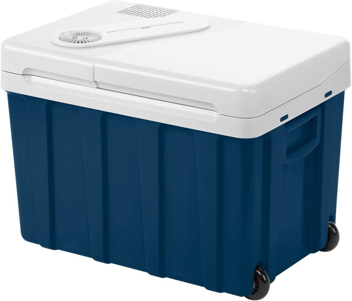 Mobicool MQ40W AC/DC - tragbare elektrische Kühlbox mit Rollen, 39 Liter, 12 V und 230 V, UK-Version