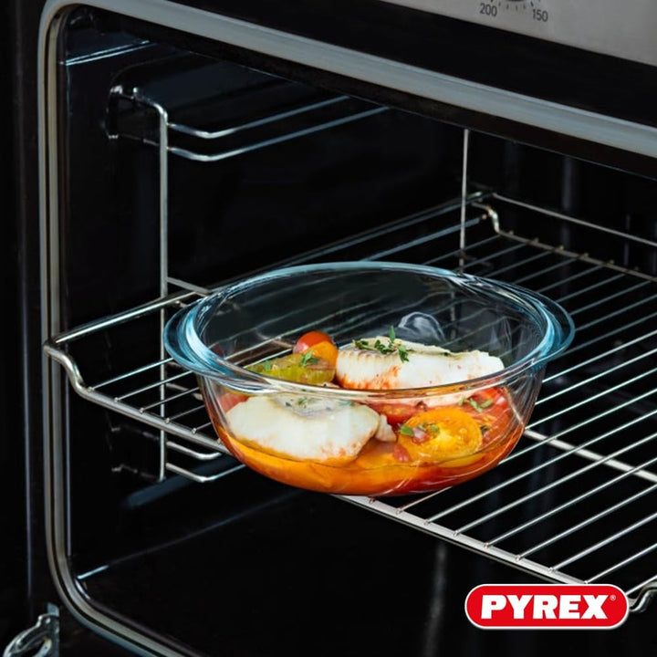 Pyrex® - Cook & Heat - 5 Stück Glasschalen mit luftdichten Deckeln, mikrowellengeeignet, BPA-frei