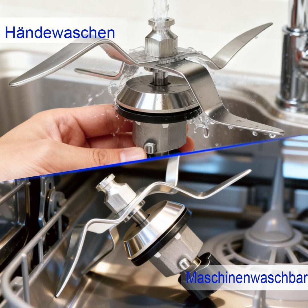 Ersatzmesser Mixmesser aus Edelstahl Kompatibel mit Silvercrest Monsieur Cuisine Connect und Monsieu