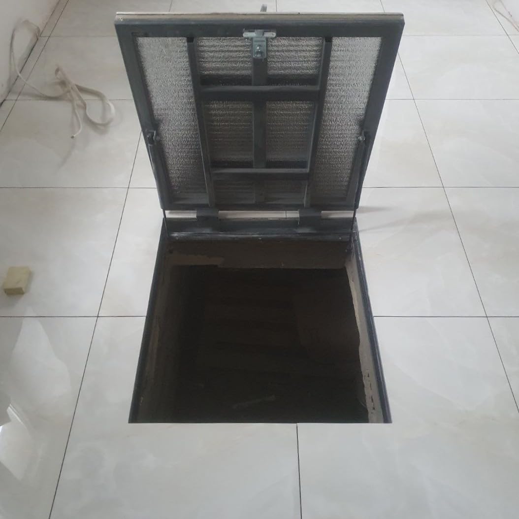 S-Lion Bodenluke Thermo Max 4, 60 x 90 cm, mit Gasfeder, Verriegelung mit Griff & Vierseitiger Dicht