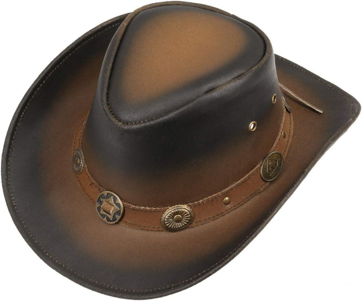 Scippis Tombstone Lederhut Herren Hut Cowboyhut M braun, M braun