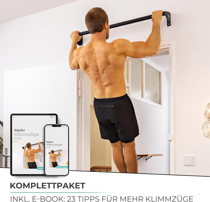 PULLUP & DIP Klimmzugstange zur Wandmontage über Türrahmen – Stabile Reckstange für Home Gym – Ideal
