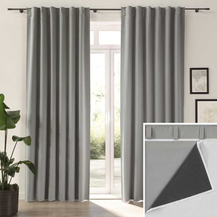 Delindo Lifestyle® Verdunklungsgardine ISO mit Abnehmbarer Thermo Ausstattung, abdunkelne Vorhänge,