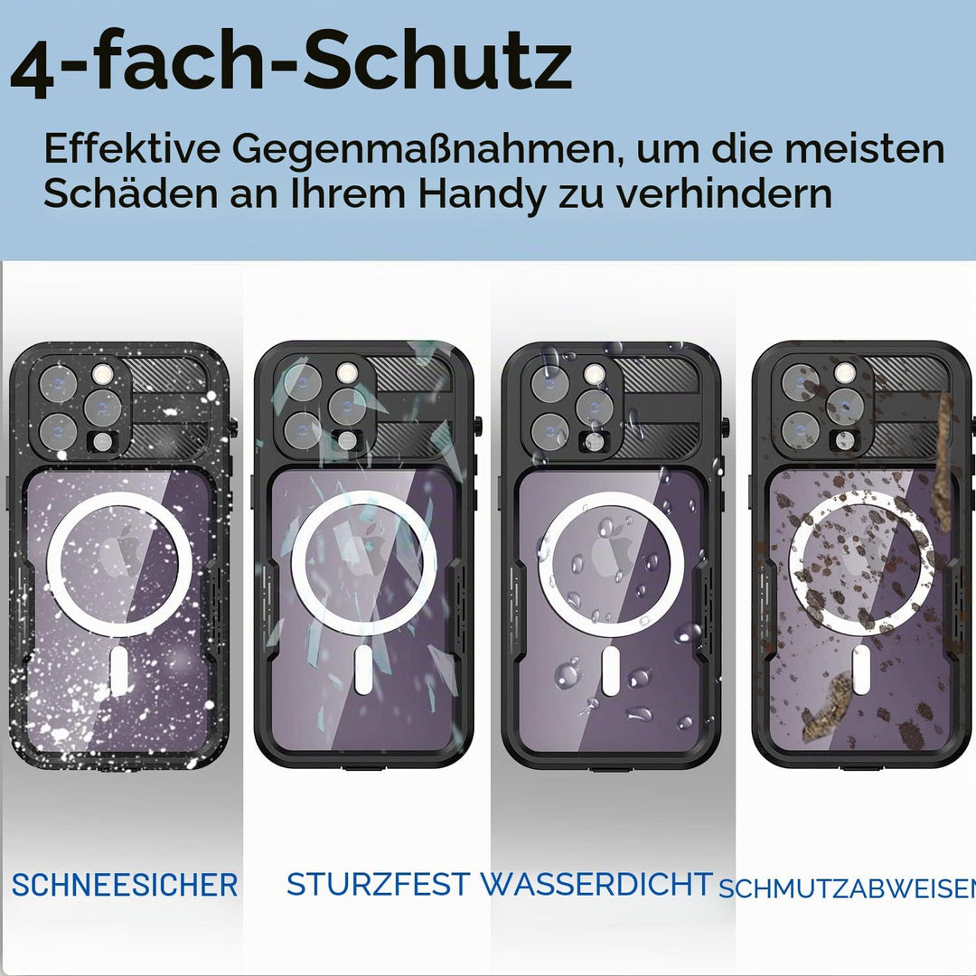 AICase für iPhone 14 Pro Wasserdicht Hülle mit MagSafe Unterstützung, (6.1") 360 Grad Schutz Outdoor