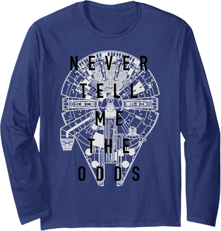 Star Wars Millennium Falcon Never Tell Me The Odds C1 Langarmshirt