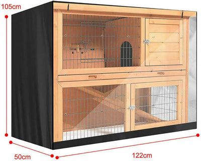 TopHomer Kaninchenstall Abdeckung Universell 122 cm Strapazierfähiges 210D-Oxford-Tuch Outdoor Kanin