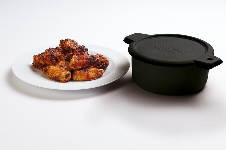 KitchenCraft Mikrowellen-Grill- und Bräunungspfanne, Schnelles Kochen, Backofenqualität, Stabil und