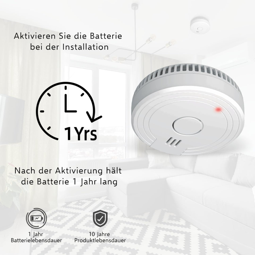 ELRO FS1801 Rauchmelder-Entspricht der Europäischen Norm EN14604-4 Stük, 4 Stück