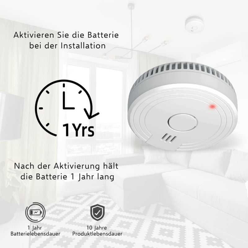 ELRO FS1801 Rauchmelder-Entspricht der Europäischen Norm EN14604-4 Stük, 4 Stück