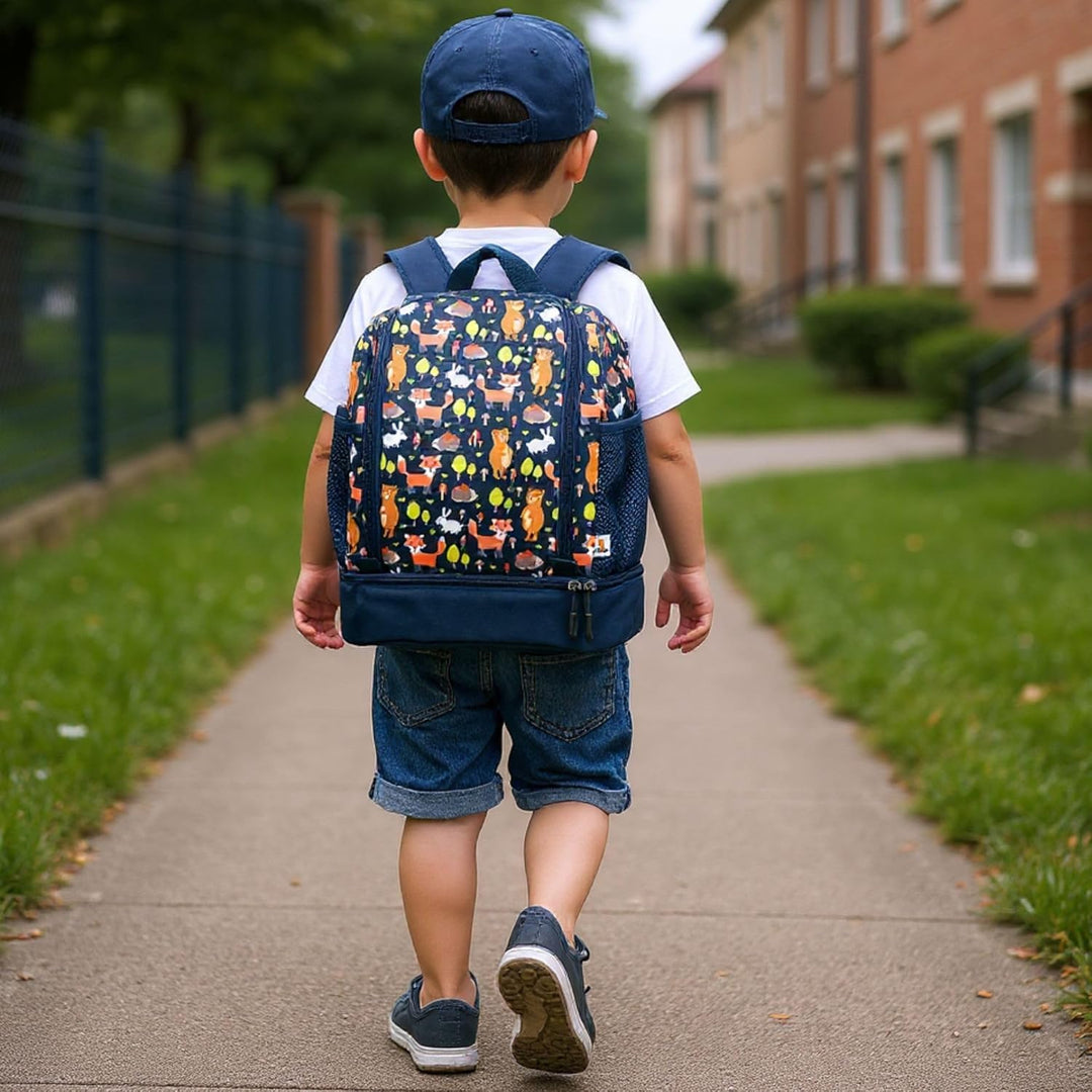 Knuffig - Rucksack Kindergarten - mit Brustgurt - extra Fach für die Brotdose - Kinderrucksack ab 2