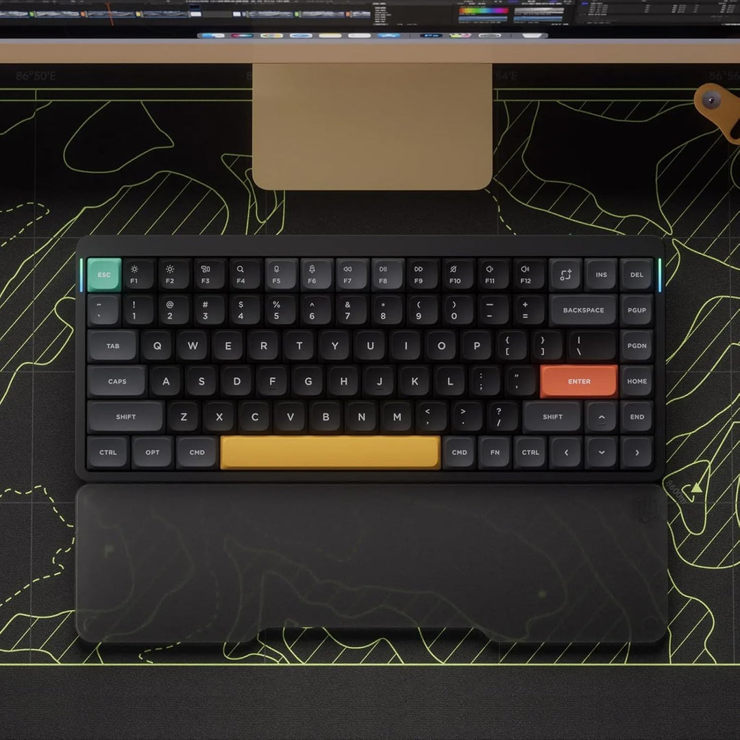 nuphy Air75 V2 Kabellose mechanische Tastatur, 84 Tasten RGB Hot-Swap Tastatur, unterstützt Bluetoot