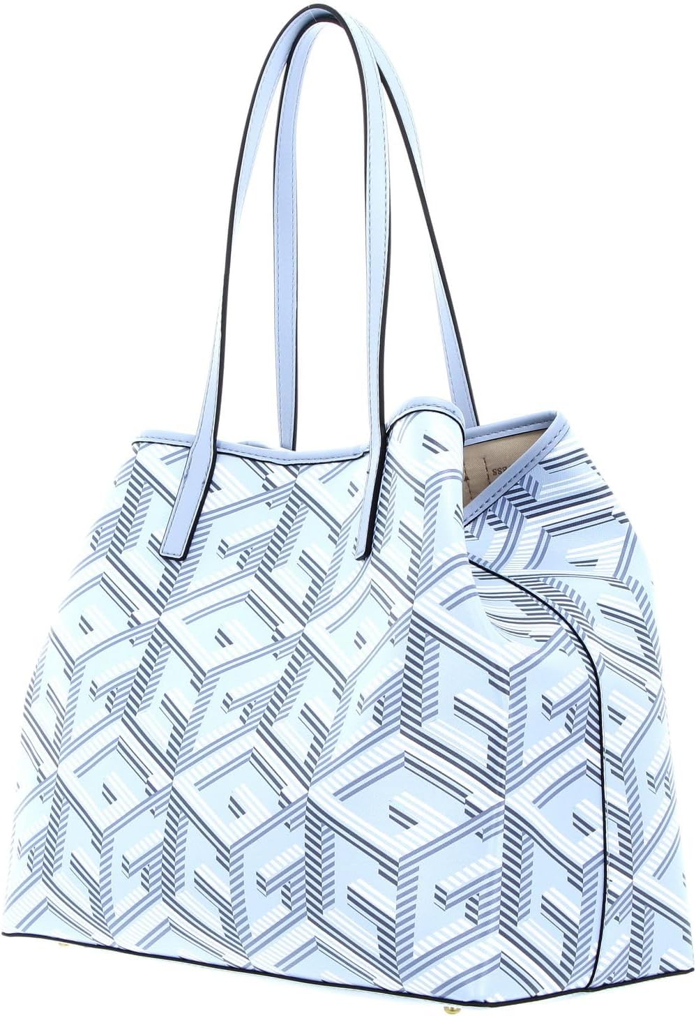 GUESS Damen Vikky Large Tote Bag Eisblau -Logo, Eisblau -Logo