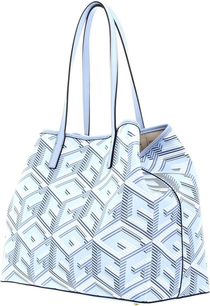 GUESS Damen Vikky Large Tote Bag Eisblau -Logo, Eisblau -Logo