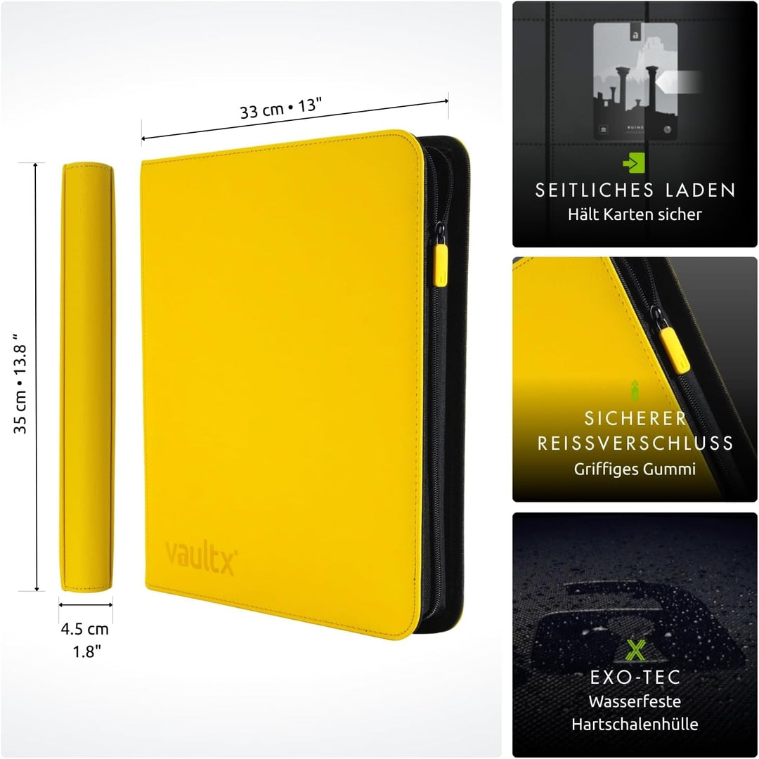Vault X Premium eXo-Tec Zip Heftmappe - 12 Fächer Sammelkarten Trading Cards Mappe - 480 Fächer mit