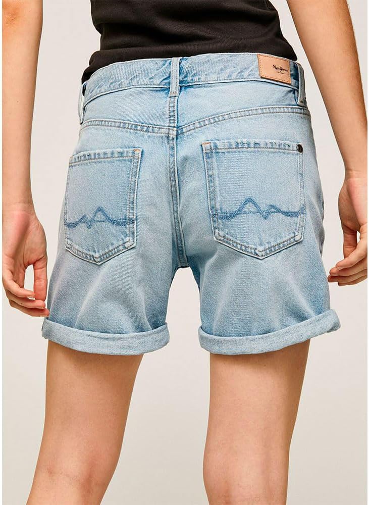 Pepe Jeans Damen Mable Denim Shorts 25W Blue (Denim-pe7), 25W Blue (Denim-pe7)