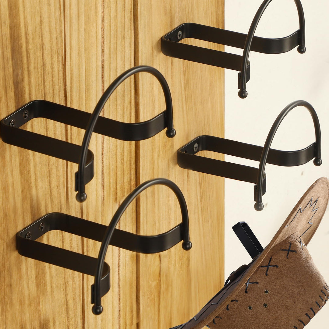 Taozun Cowboyhut-Halter, 4 Packungen Cowboyhuthalter, Hutaufhänger, Wandhalterung, schwarze Huthaken