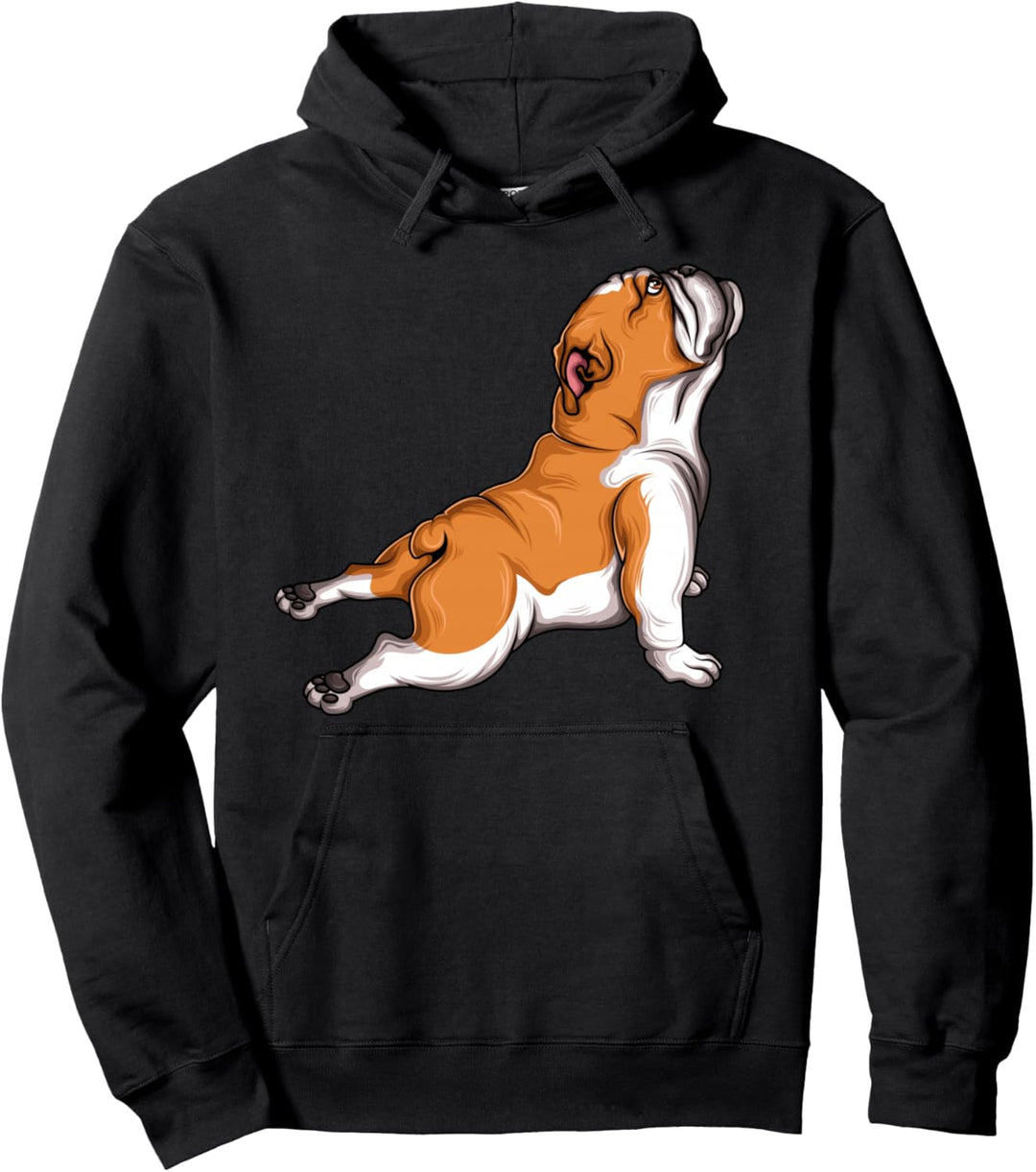 Englische Bulldogge Yoga Frauchen Hundehalter Geschenkidee Pullover Hoodie