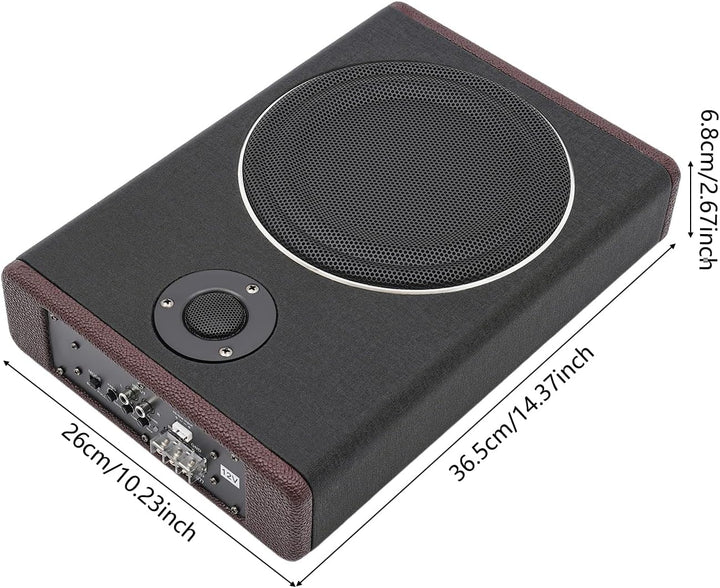 Aktivsubwoofer, 600W Subwoofer Aktiv Powered Untersit, Flacher Lautsprecher mit Verstärker, Car HiFi