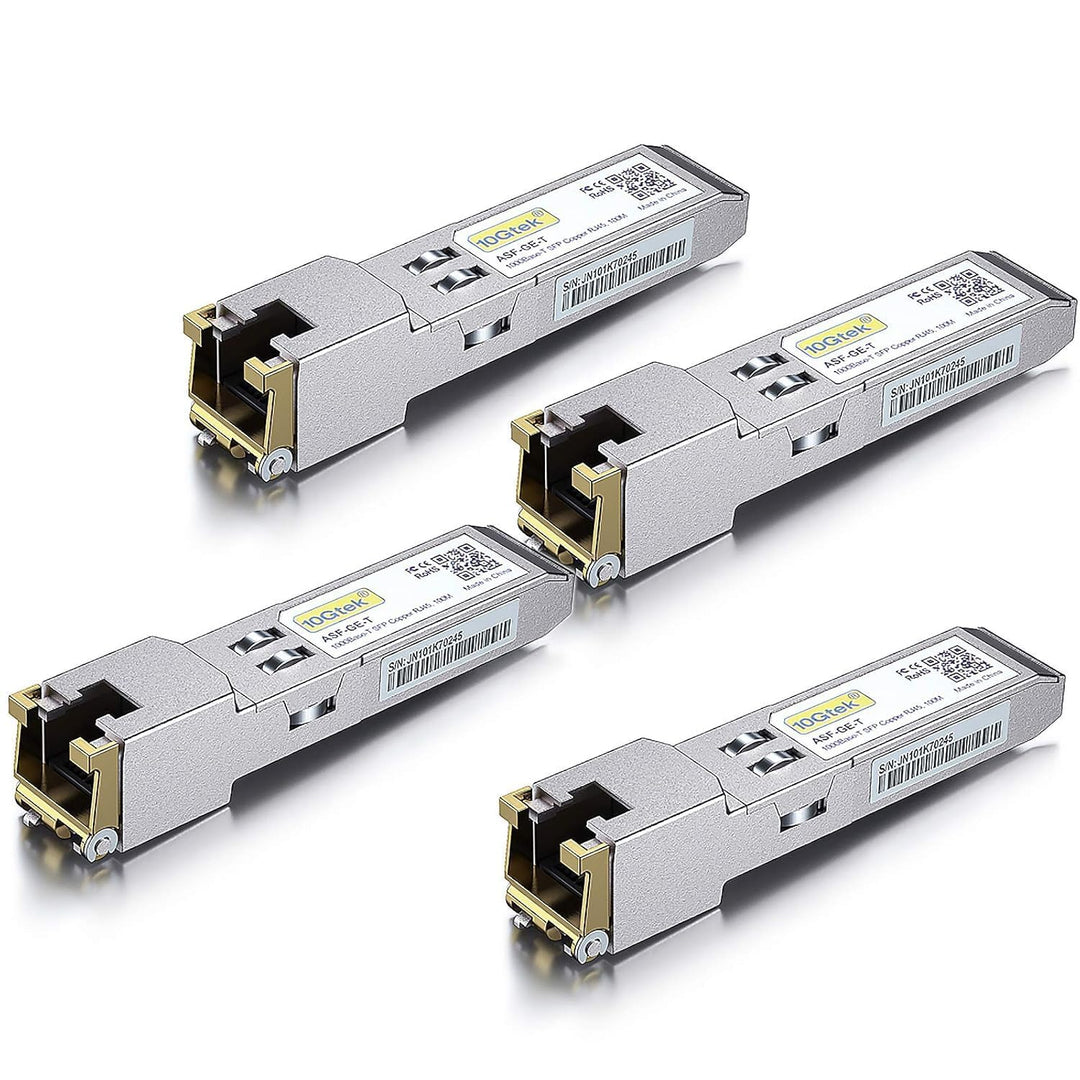 [4 Stück] 1G SFP auf RJ45 Mini Gbic Modul, 1000Base-T Kupfer Transceiver Kompatibel für Cisco GLC-T/