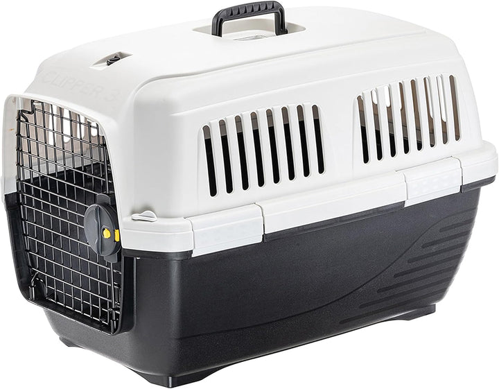 Ferplast Katzentransportbox Clipper 3, Hundetransportbox, IATA-zugelassene Reisebox, Haustiertranspo