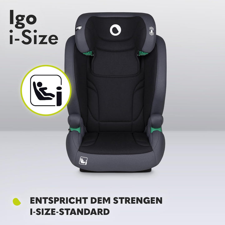 LIONELO IGO I-size Kinderautositz, Gruppe 2 3, von 100-150 cm ISOFIX oder gurtlose Frontbefestigung,
