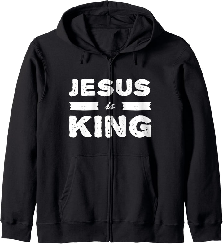 Jesus is King - Christian Faith Bible Quote - Proud Believer Kapuzenjacke