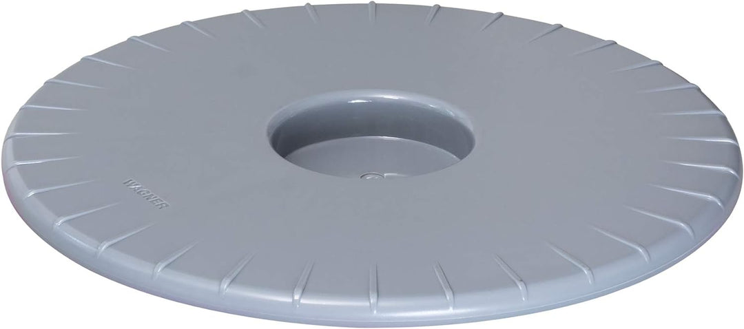 WAGNER Pflanzenroller ULTRAFLAT Ø 30 x 2,5 cm I Pflanzenroller für den Innenbereich, silbergrau I Ex