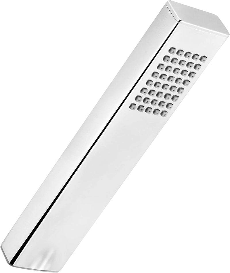 Schulte Duschsystem mit Umsteller, Kopfbrause eckig, verchromter Korpus aus Messing, Duschmaster Rai