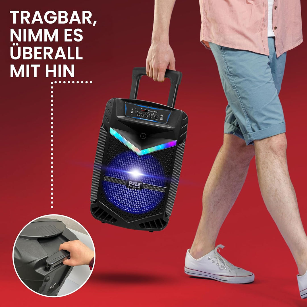 Pyle PA Bluetooth Lautsprecher, Karaoke Maschine und Karaoke Mikrofon, Musikbox Bluetooth Box, Party