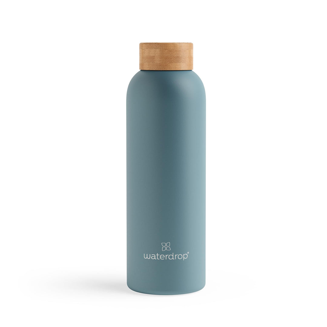 waterdrop® Steel Bottle 600ml isolierte Trinkflasche auslaufsicher | Thermosflasche 24h kalt, 12h he