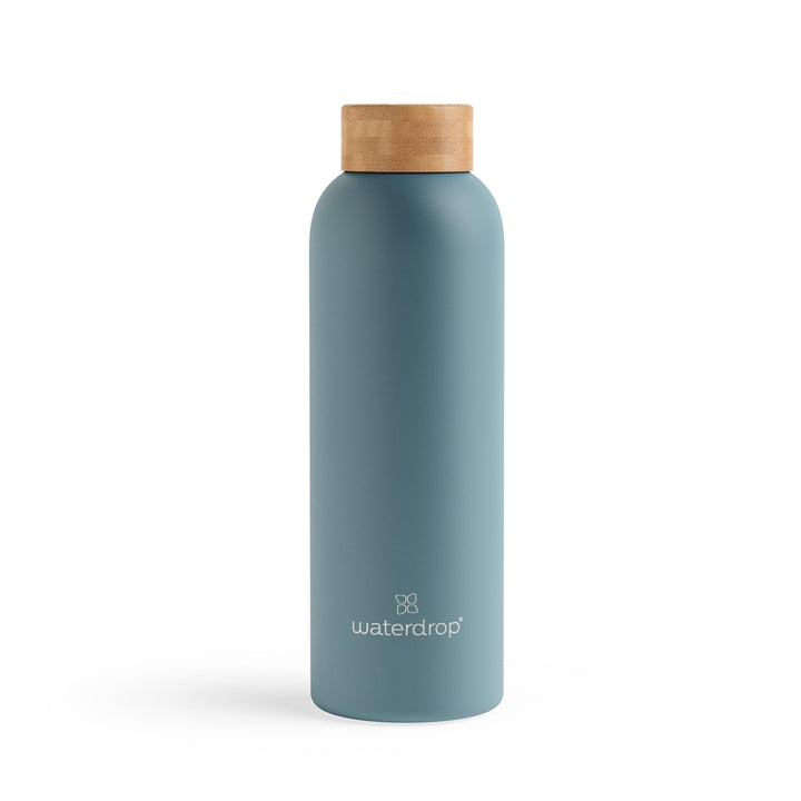 waterdrop® Steel Bottle 600ml isolierte Trinkflasche auslaufsicher | Thermosflasche 24h kalt, 12h he