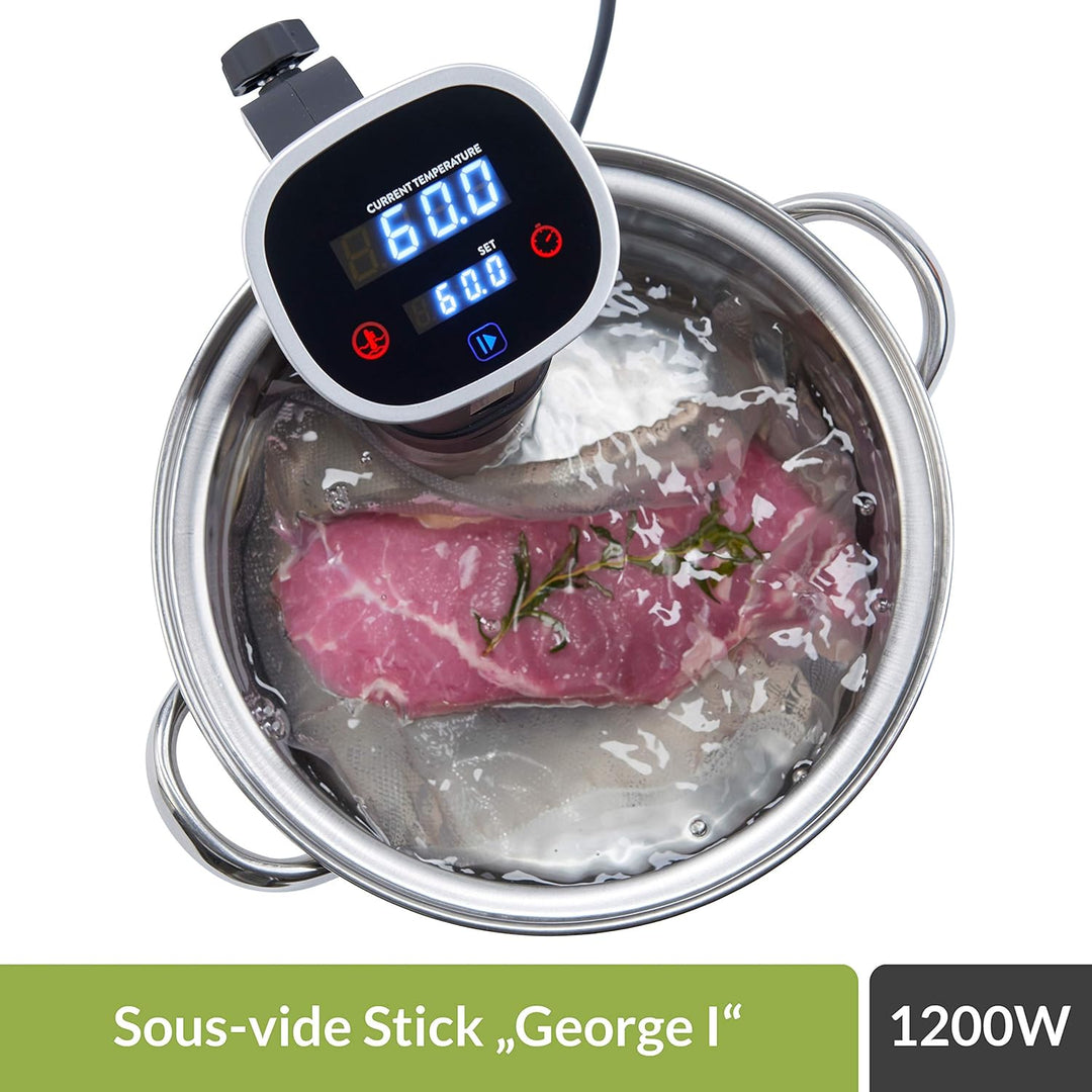 Sous vide Garer/Sous vide Stick "George I" 1200 Watt, 20-95°C von culivac, LED Touch-Display, Umwälz