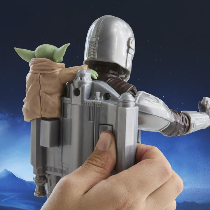 Star Wars The Mandalorian & Grogu Kopfgeldjäger-Blaster, Action-Figur (28 cm) mit Soundeffekten, int
