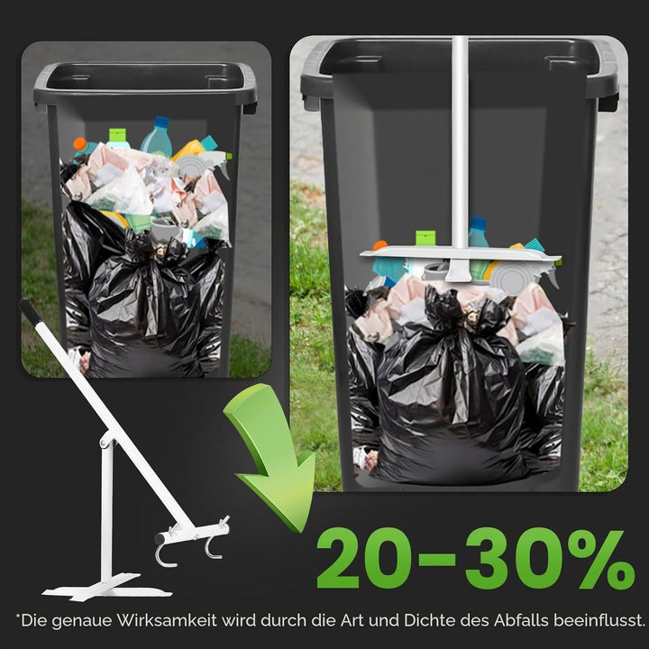 NEWTRY Müllpresse Müllverdichter für 120L-240L Rollcontainer, Abfallzerkleinerer Recycling-Handwerkz