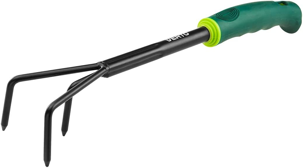 VERTO Gartengeräte-Set 4 TLG. mit Gartenhandschuhen| 2 x Pflanzkelle 34 und 35 cm + Kombihacke 34 cm