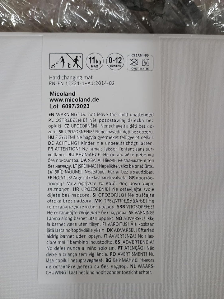 Wickeltisch Wickelbrett Wickelplatte Wickeltischauflage 80x50 cm Phthalatfrei weiss
