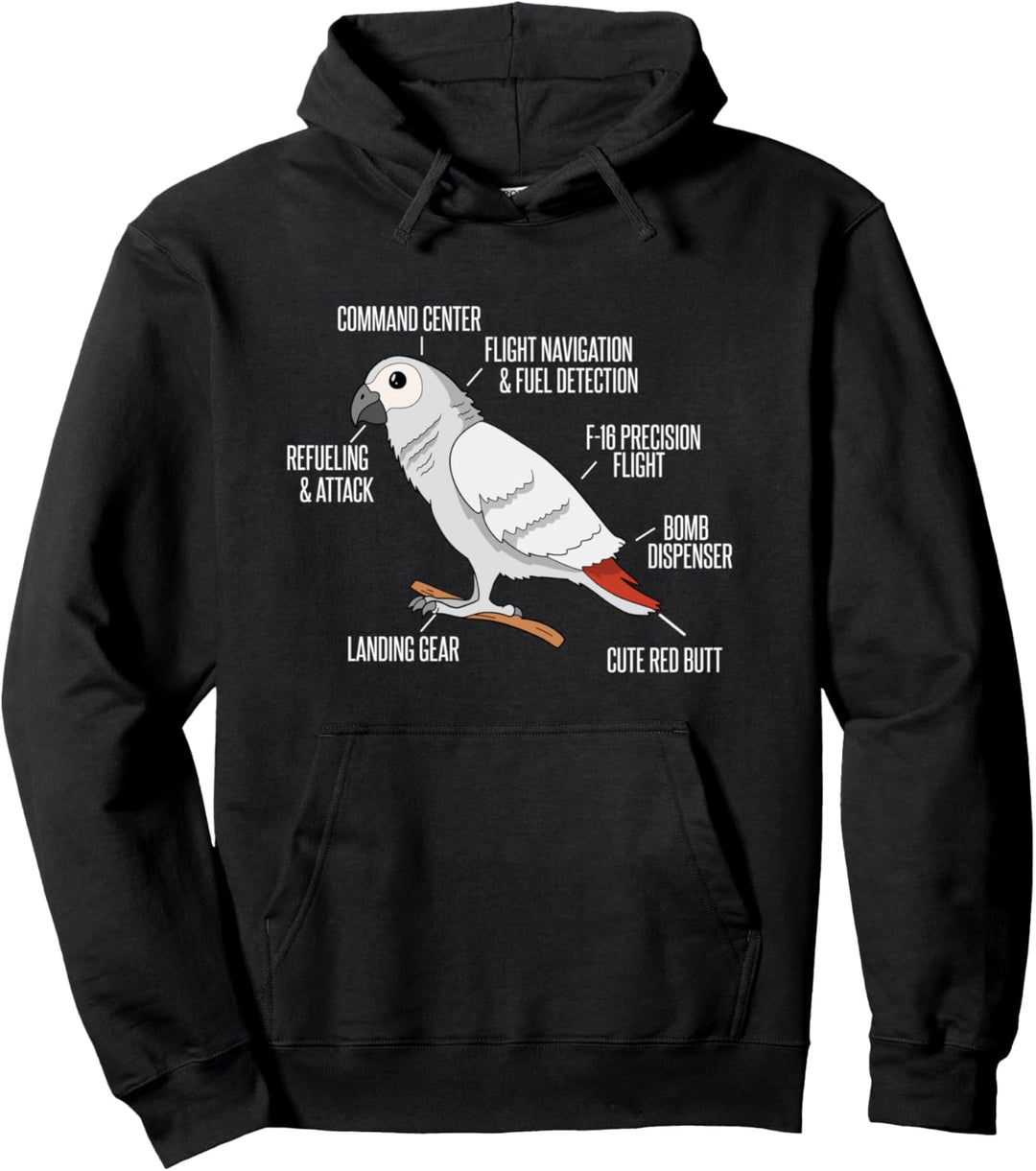 Anatomie Afrikanischer Papagei I Vogel I Papagei Pullover Hoodie