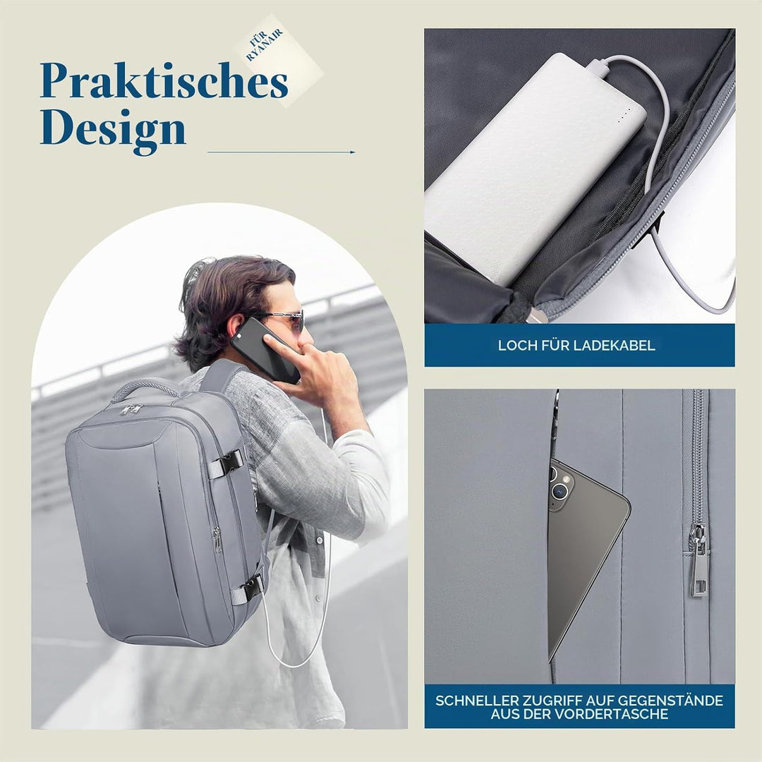 Lossga Für Ryanair Handgepäck 40x20x25 Handgepäck Rucksack Reiserucksack Flugzeug Rucksack 40x20x25