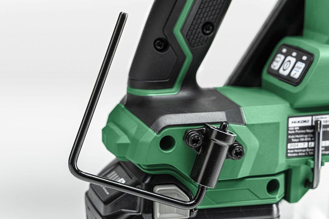HiKOKI Akku-Streifennagler 34° - 18 V, 50-90 mm Nägel - Leistungsstark, LED-Licht, Brushless Motor,