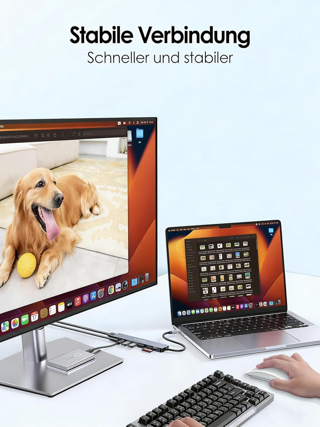 LENTION USB C Hub mit 4K60Hz HDMI, 100W PD, SD/TF Kartenleser, Typ-C Datei, USB 3,0 Adapter auf USB-