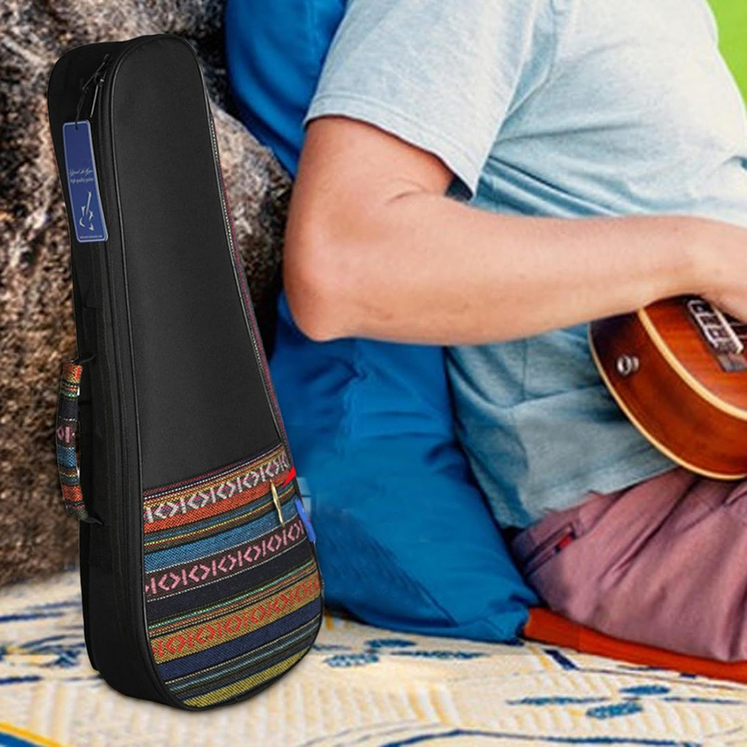 Gepolsterte Ukulele-Tasche, Bunte Ukulele-Tasche - Ukulele gepolsterte Tragetasche im Ethno-Stil - V