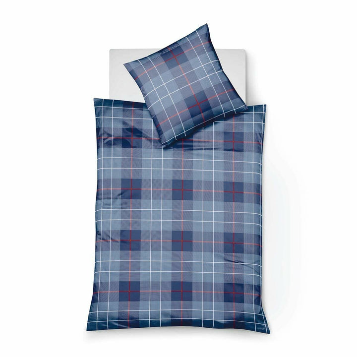 fleuresse Edelflanell Bettwäsche Lech Anderson blau 1 Bettbezug 200 x 220 cm + 2 Kissenbezüge 80 x 8