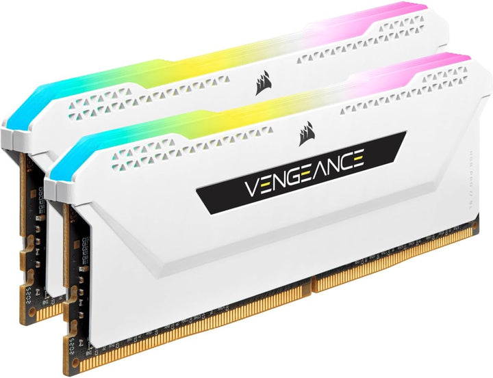Corsair VENGEANCE RGB PRO SL 32GB (2x16GB) DDR4 3200 (PC4-25600) C16 1.35V Desktop Memory - Weiss 2