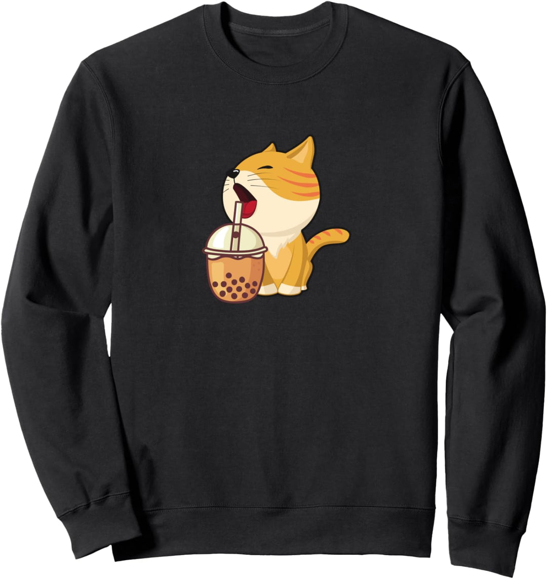 Kawaii Bubble Tea Boba Milchtee Anime Cat Cute Funny Pet Sweatshirt