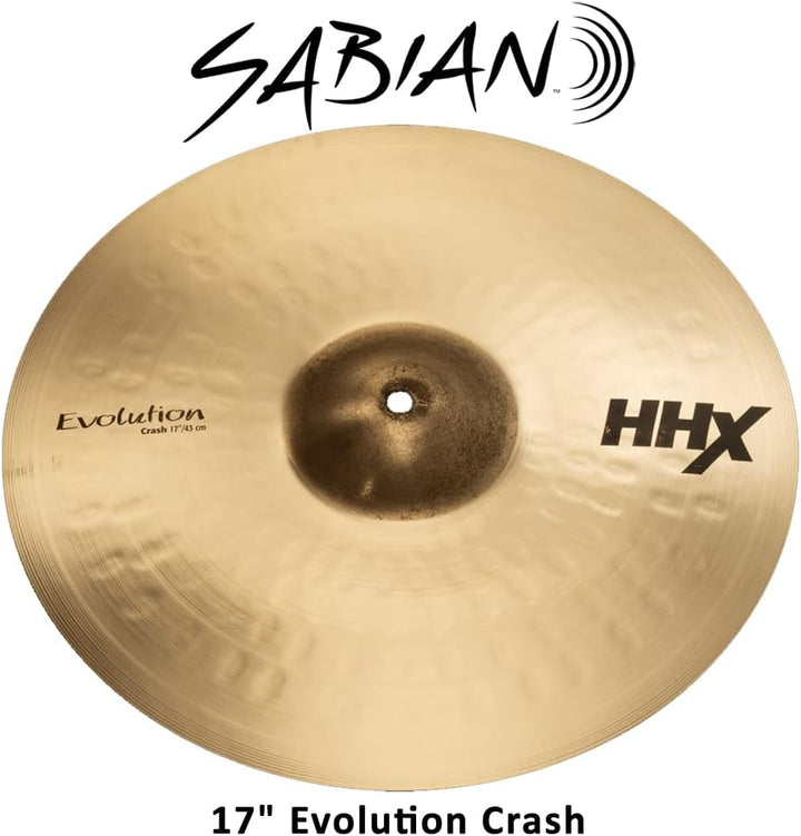 Sabian 17" HHX Evolution Crash, Brillant Finish 17 Inch Evolution Crash, 17 Inch Evolution Crash
